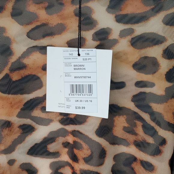 NWT - Missguided Animal Print Tshirt - Picture 3 of 6